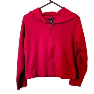 Express Jeans Red Glitter Hoodie Supersoft Large